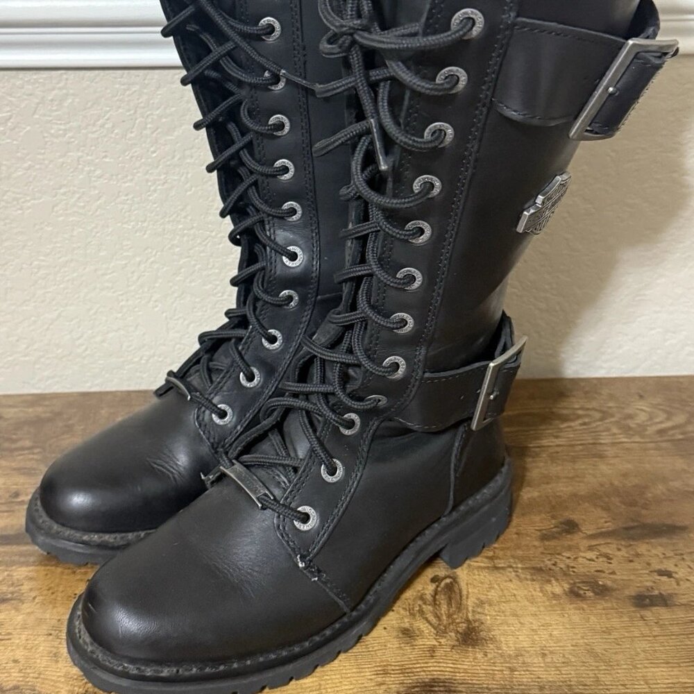 Harley-Davidson Women's Motorcycle Boots Belhaven Black Size 7